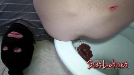 Toilet Slave Swallows Alita Shit From Toilet (Pooalina) Femdom Scat / Smearing [HD 720p] Shitting