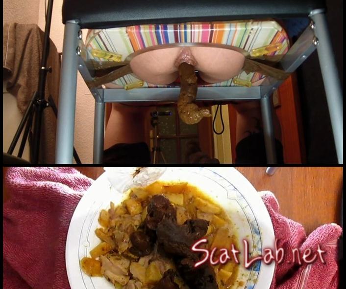 Spit and Shit on the Slaves Food (Silvia) Scat, Shit, Poo [FullHD 1080p]