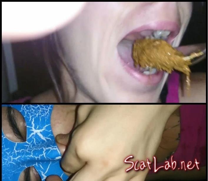 Amateur Scat Real Feeding Teen Girl Slave (Real Feeding) Defecation, Amateur [FullHD 1080p] Scat Amateur Teens