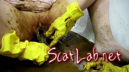 Fecal bath Part 3 (WCwife) Scatting, Masturbation [FullHD 1080p] Solo Scat