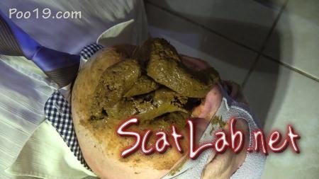 Accelerated eating of shit (MilanaSmelly) Scat Porn, Humiliation [FullHD 1080p] Toilet Slavery