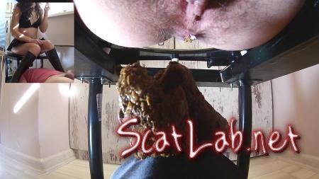Big Shit and Cum in his mouth (MistressAnna) Domination, Scat Porn [FullHD 1080p] Toilet Slavery