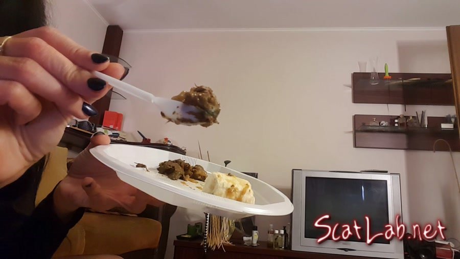 Banana & kaviar for you (Antonella) Scat, Solo [FullHD 1080p] Eating Scat