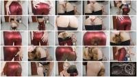 Nasty Nasty Red Shiny Leggings Poo/Farts (MissAnja) Solo, Panty [FullHD 1080p] Shit in Legs