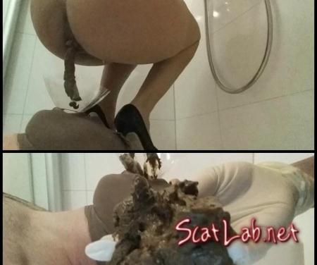 New Scat Humiliation Session Toilet (CandieCane) Scatting Domination, Big pile, New scat [FullHD 1080p]