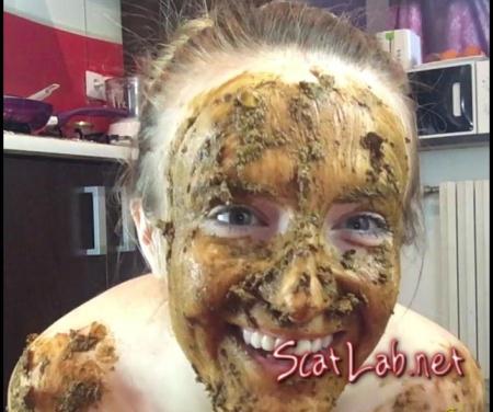 Extreme Smearing in the Kitchen (JosslynKane) Solo Scat [FullHD 1080p]