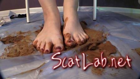 Sexy Girl Mrs. Mia Scat Smearing (Princess Mia and toilet slave) Foot Fetish, Solo [FullHD 1080p] Defecation Extreme