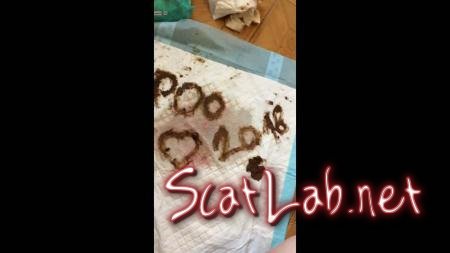 My first video in 2018 with-Shit and Period (Diana Spark) Solo, Poop [FullHD 1080p] Amateur Scat