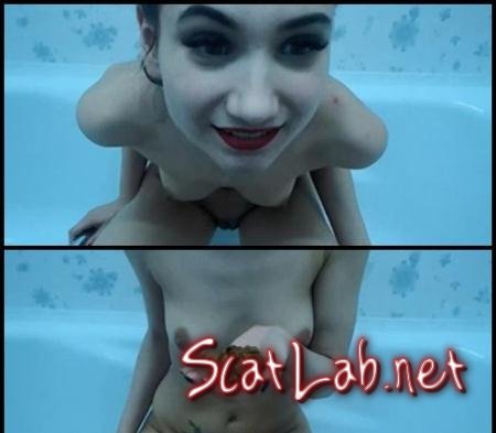 Russian girl shit play in bath (Dirty cam girls) Teen, Pooping Girls [SD] Solo Scat