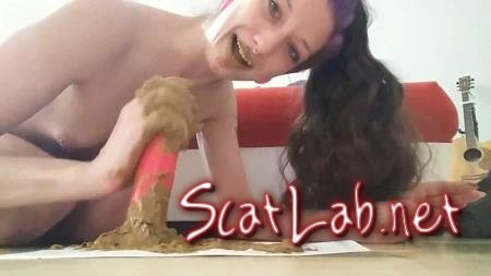 Creamy shit on a stick (KV-TEEN) Masturbation, Teen [FullHD 1080p] Dildo Scat