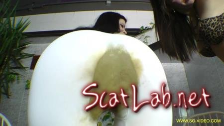 Scat Domination White Scat Pants (2 Domina) Pantyhose, Domination [FullHD 1080p] SG-Video.com