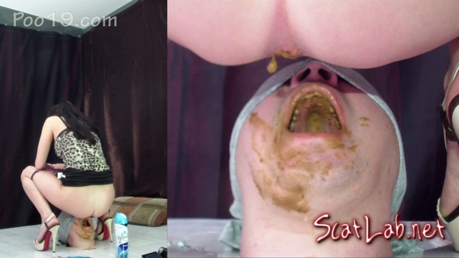 Rapid swallowing of female shit without chewing (MilanaSmelly) Humiliation, Face Sitting [HD 720p] Femdom