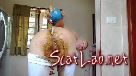 Dancing, Creamy Poo, Enema, Fart in White Leggings (MissAnja) Solo, Shitting [HD 720p] Enema Scat