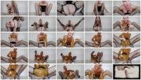 Giant Poo, Scat Pussy Play, Face Smear/Fishnets (MissAnja) Smearing, Solo [HD 720p] Shit In Pantyhose