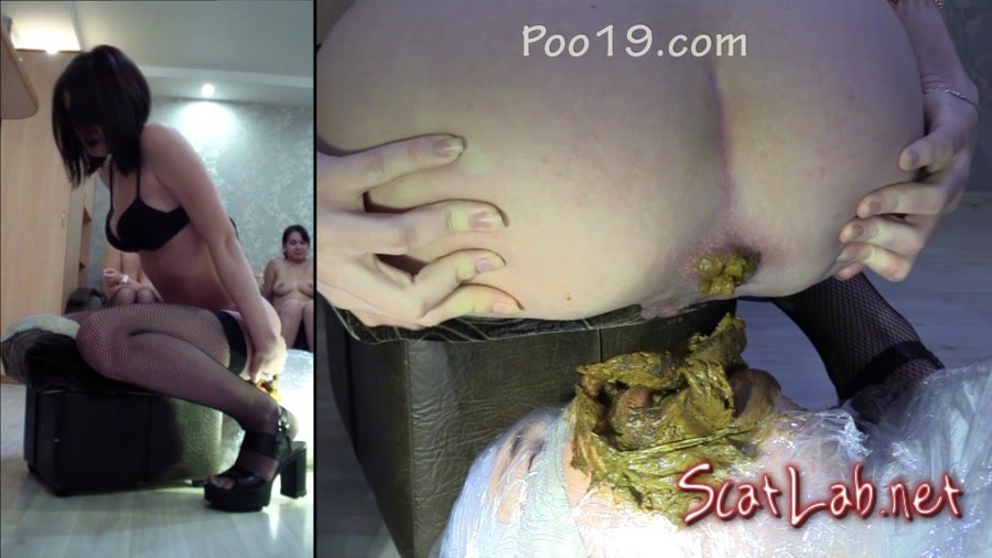 Girls feed mummified slave with shit (MilanaSmelly) Face Sitting, Toilet Slavery [HD 720p] Group Femdom