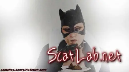Catwoman smears and swallows (Fetish-zone) Scatology, Solo [FullHD 1080p] Extreme Scat ScatLab.net
