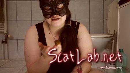 First time swallowing soft poo (LucyScat) Scatting, BBW [FullHD 1080p] Solo Scat