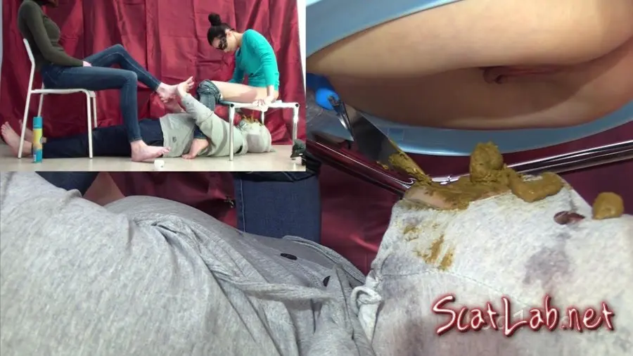 Do a foot massage and eat our shit! (MilanaSmelly) Domination, Scat Porn [FullHD 1080p] Toilet Slavery