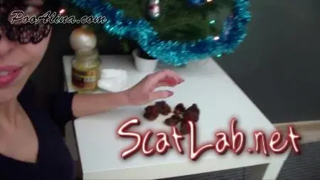 Christmas pooping (Alina) Femdom, Shit [HD 720p] Toilet Slavery