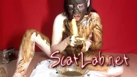 Three shitty vomit (ScatLina) Masturbation, Toys [FullHD 1080p] Shit Dildo ScatLab.net