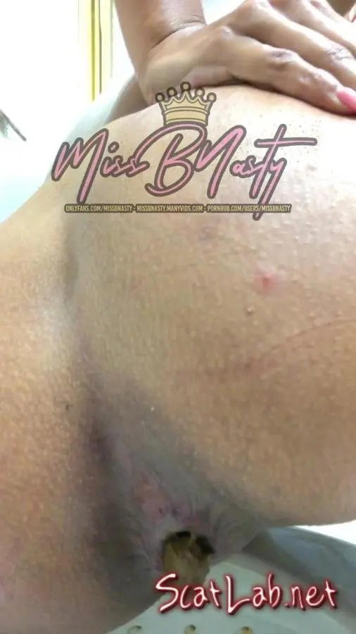 Two for one: Golden Shower & Big Push 2 (MissBNasty) Scatology, Solo [UltraHD 2K] Poop