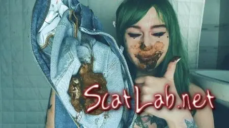 FREAKY scat panty pooping play (DirtyBetty) Extreme, Solo, Teen [FullHD 1080p] Shit in Jean