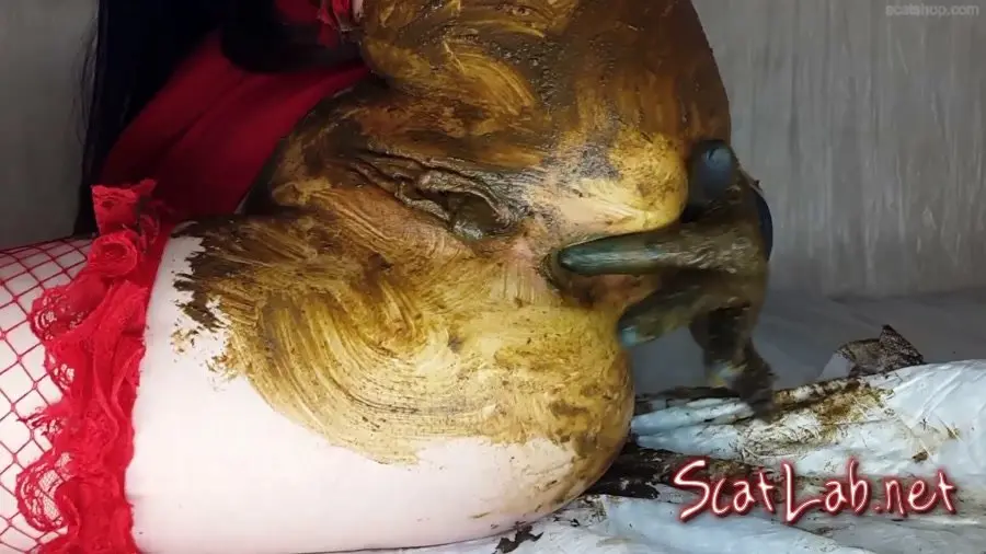 Filled Pussy Both Holes Shit (Anna Coprofield) Masturbation, Dildo [FullHD 1080p] Scatting