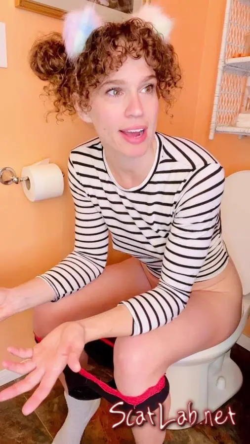 role play poop in bathroom (VibeWithMolly) Smearing, Solo [UltraHD 2K] Poop