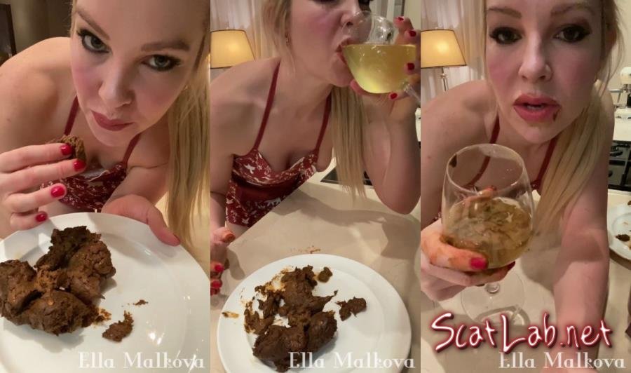 Scat Ella - Eating drinking Scat, Pee and Vomit (Ella Malova) Scat, Vomit [UltraHD 2K] CassieScatStore.com