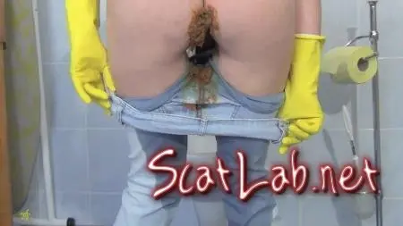 I endured for a long time and now I poop (Pleasure) Jeans, Solo [FullHD 1080p] Poop ScatLab.net