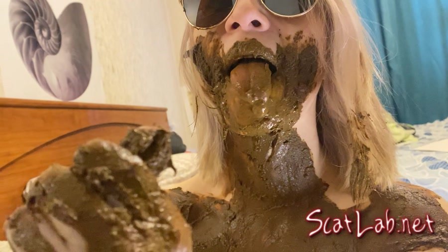 I chew and smear shit, nausea (p00girl) Solo, Milf [FullHD 1080p] Eating Shit