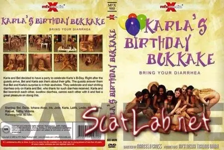 Karla's Birthday Bukakke - Bring Your Diarrhea (Karla, Bel, Victória, Jade, Perla, Raquel, Latifa, Iohana Alvez, Iris, Darla, Milly, Leslie, Tatthy) Orgy, All Girls [DVDRip] MFX Media