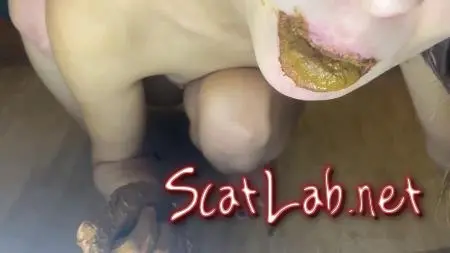 Chewing shit and smearing the whole ass (p00girl) Eat Shit, Solo [FullHD 1080p] Amateur ScatLab.net