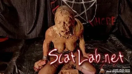 Extreme play in a lot of saved shit (SlutOrgasma) Defecation, Extreme [FullHD 1080p] Solo ScatLab.net