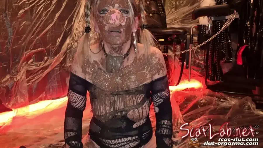 Extreme shit and puke swallowing - Extreme scat pig (SlutOrgasma) Masturbation, Solo [FullHD 1080p] Fetish