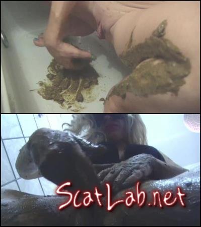 [Special #396] Scat play, shit in cunt and fisting dirty ass. (Pervert scatScat in bathroom) [FullHD 1080p]