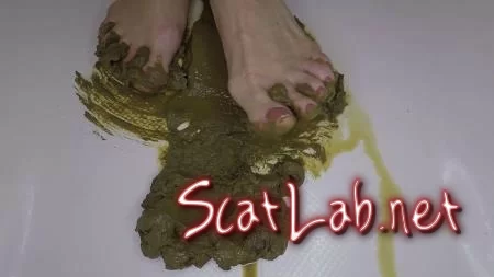 Close Up Thick Turd Foot Smashing Porn (Poop) Feet Scat, Fetish [FullHD 1080p] Solo