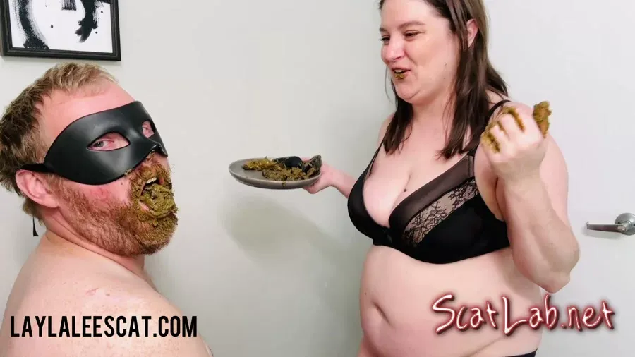 Scat Slave Feed and Smear (Fat Mistress Layla) Eat Shit, Domination [FullHD 1080p] Laylaleescat