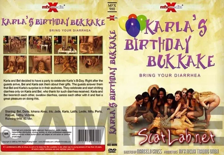 Karlas Birthday Bukkake (Karla, Bel) Lesbian, Scat, Group [DVDRip] MFX Media