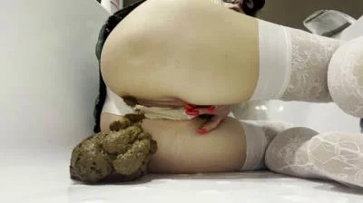 Bratty College Huge Shit (Big Pile) Solo, Shit In Pantyhose [FullHD 1080p] Panty Scat