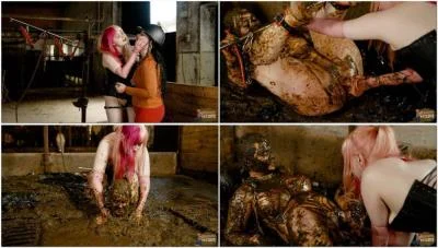 Cowshed Scat Humiliation - Sex in the Cowshed (Betty, Lyndra) Bizarre, Cow [HD 720p] Manurefetish.com