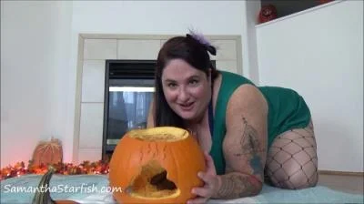 Pooping In My Pumpkin Huge Ass (SamanthaStarfish) BBW, Defecation [FullHD 1080p] Fetish