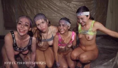 3rd Scat Scene (Kaitlyn Katsaros, Isabel Moon, Lolly Mai, Natalie Brooks) Shit Smearing, Group [FullHD 1080p] Face Punching