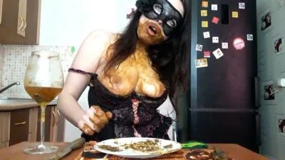 Shit And Pee Swallow XXL - The Scat Dinner (Top Babe Lina) Solo, Scat [FullHD 1080p] SG-Video.com