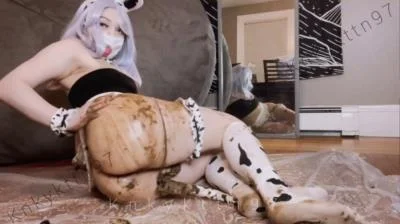 Extra Messy Foodplay (KnkyKttn97) Solo, Poop [FullHD 1080p] Shitting