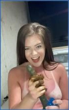 Foxness Cleans Dirty Dildo with Ass to Mouth and Kaviar Scat Play - related scat video at ScatLab