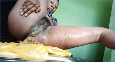 Ebony Princess Shits and Smears in Tribal Amazon Scat Porn mess - related scat video at ScatLab