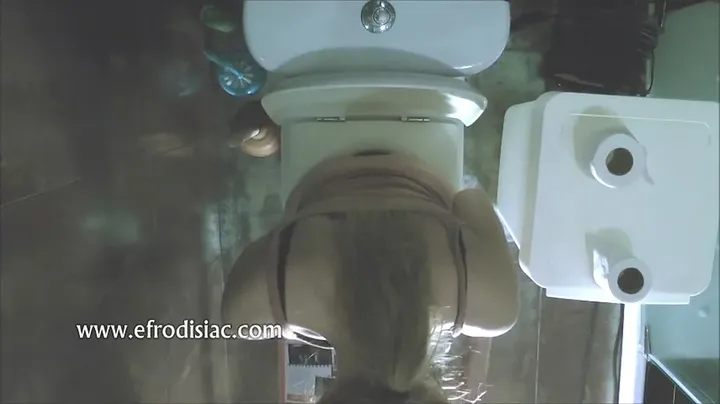 Spy Cam Captures Model's Unfiltered Toilet Scat and Pooping Round - scat porn video at ScatLab.net